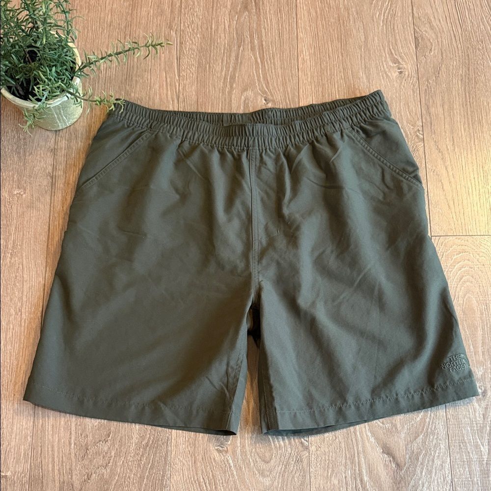NORTH FACE OLIVE GREEN MENS BATHING SUIT BOARD SHORT SWIM TRUNKS SIZE MED